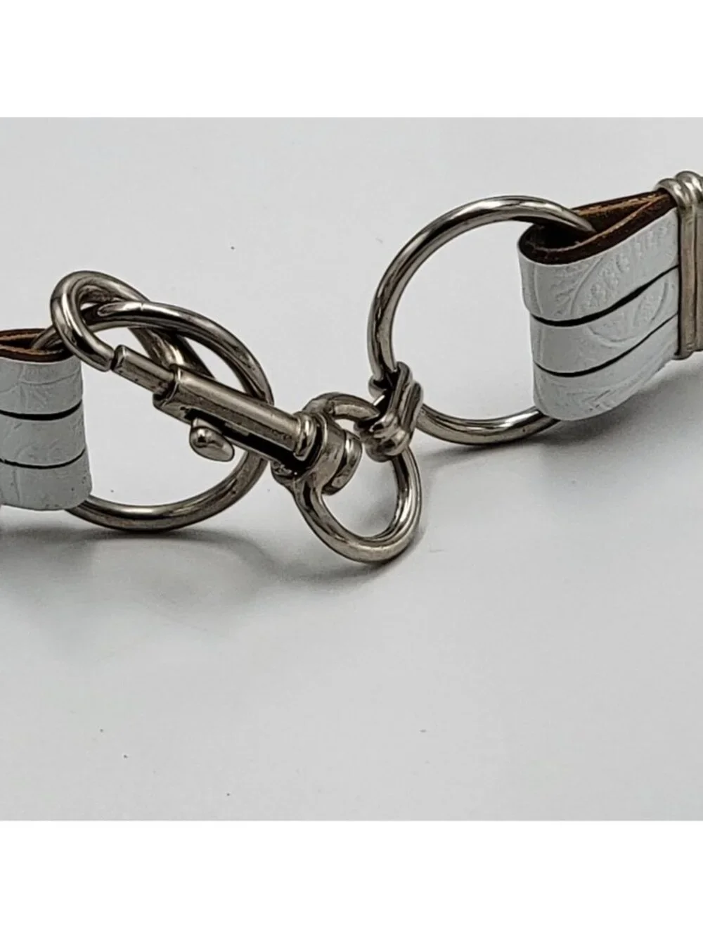 VTG Leather Western/Boho Belt With Silver Ornate Concho Buckle & Braided Details